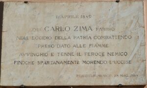Visita online - le Dieci giornate di Brescia Lapide dedicata a Carlo Zima