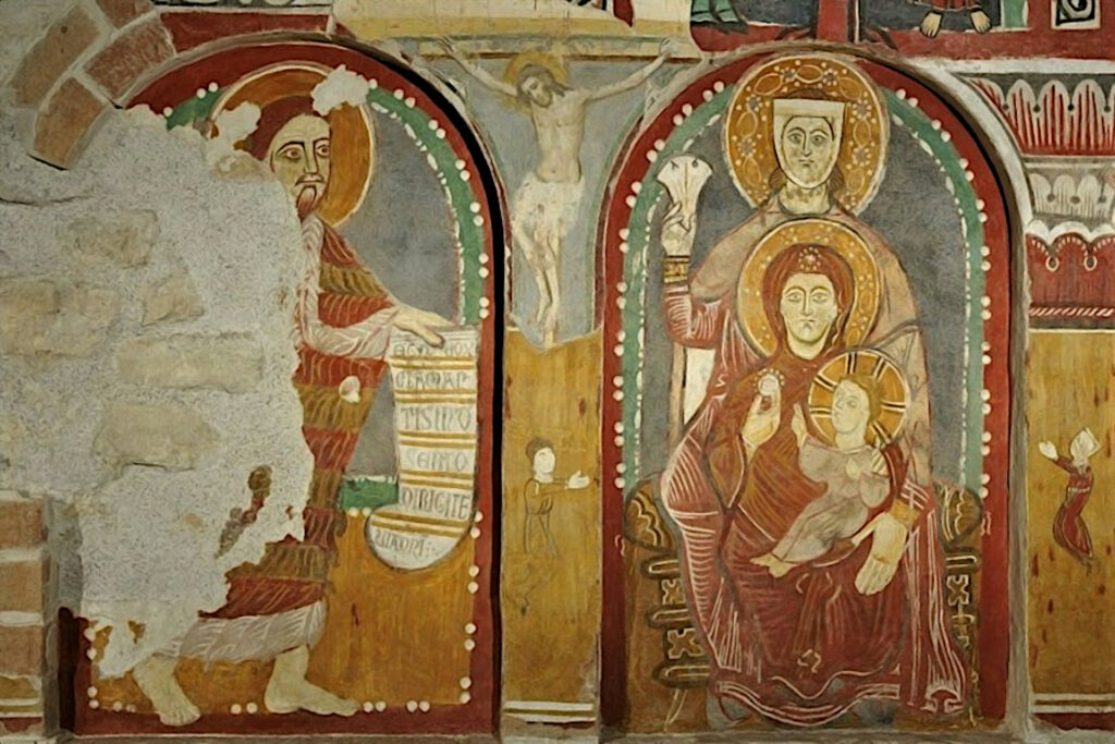 Visita online - Verso il 2023: la Metterza tra Brescia e Bergamo Fotografia dell'affresco che rappresenta Sant'Anna Metterza nel Duomo di Bergamo