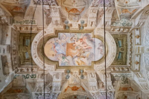 Visita guidata - La chiesa di S. Giorgio a Brescia Dio padre ritira le trombe dell'Apocalisse, P. A. Sorisene e P. Ghitti, 1671, affresco della volta