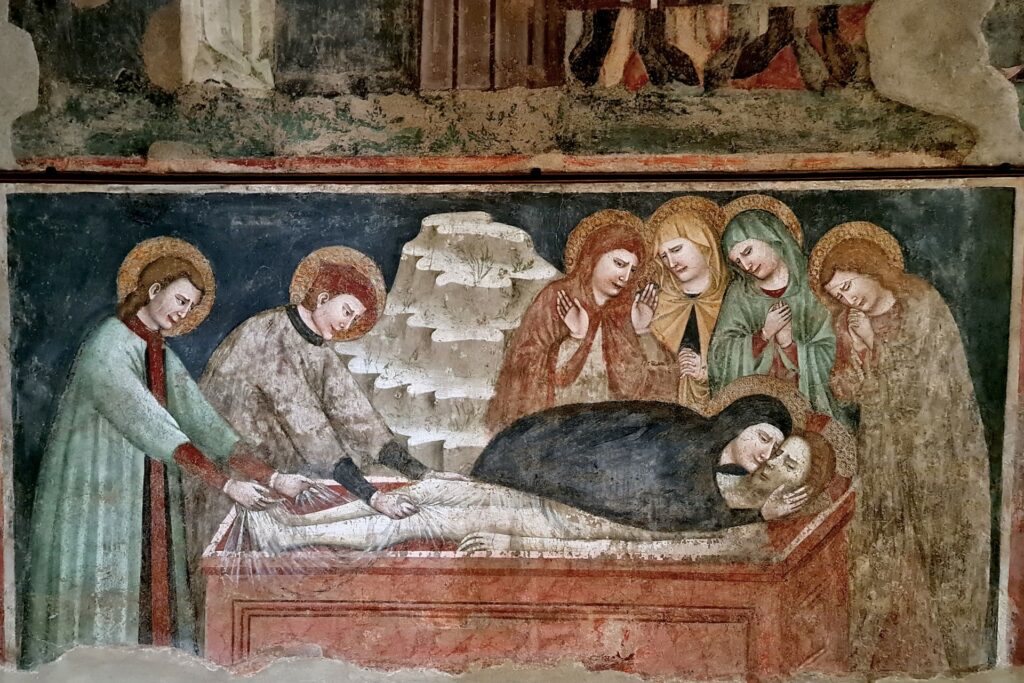 Visita guidata - Il convento di S. Francesco a Brescia Fotografia dell'affresco strappato con il Compianto sul sepolcro