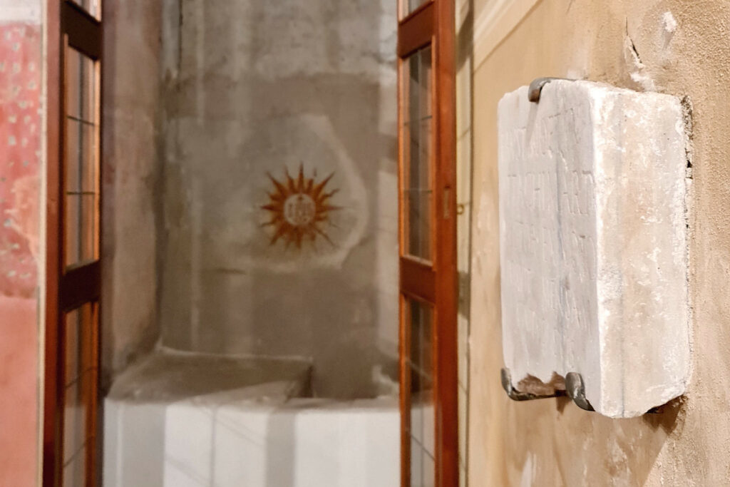 Antica cappella di San Latino nella chiesa inferiore di Sant'Angela Merici, particolare